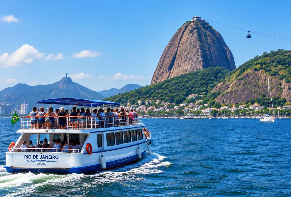Passeio de barco na Baía